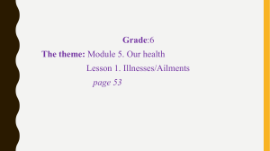 6 grade. Lesson 2 Illnesses
