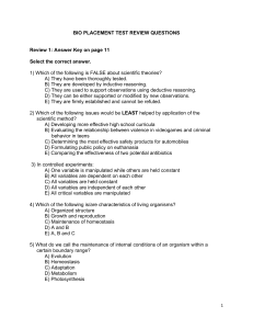 biology-placement-test