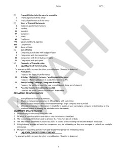 Ratios Notes  - CAF 5 by MAH