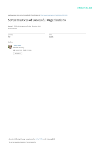 Seven Practices of Successful Organizations