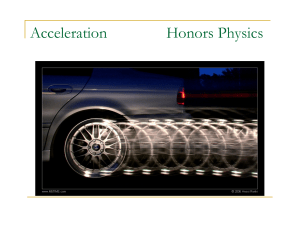 Acceleration in Physics: Honors Presentation