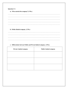 Business Exam: Company Types, Franchises, and Social Enterprises