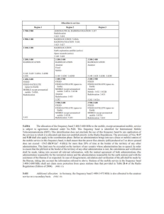 ITU Freq. Assignment 3.4-3.8GHz