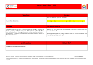 Australian Colonies T1 2022