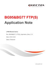 Quectel BG95&BG77 FTP(S) Application Note V1.0