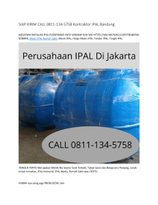 SIAP KIRIM CALL 0811-134-5758 Kontraktor IPAL Bandung