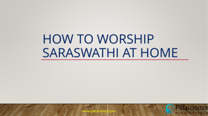 How to worship Saraswathi at Home