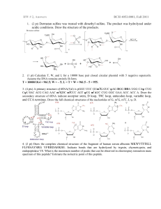 Fall 2011 Biochem Homework 2 Answers