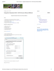 Integration Baseband 5212 5216 Ericsson