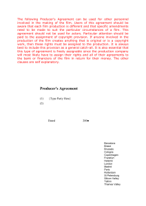 producers agreement