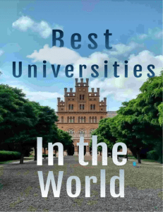 The best universities in the world