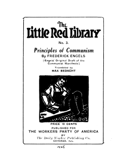[The Little Red Library No. 3] Frederick (Friedrich) Engels - Principles of Communism (1847, The Daily Worker Publishing Co.) - libgen.lc