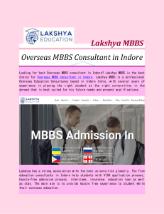 Overseas MBBS Consultant in Indore