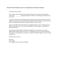 Sample Financial Request Letter for Undergraduate International Students