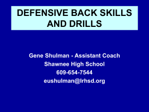 defensive back skills and drills talk