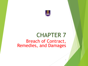 Breach of Contract, Remedies, and Damages Presentation