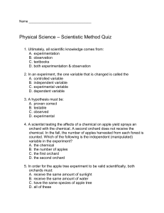 scientific method quiz