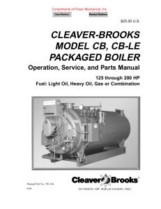 Cleaver-Brooks Boiler Operation Manual