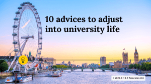 10 Advices to Adjust into University Life
