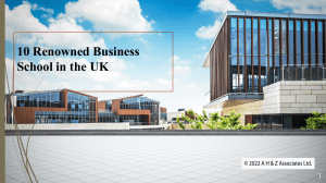 10 Best Business School in the UK-  Power  Point
