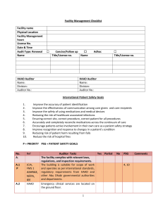Facility Management checklist