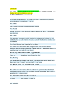 Grade 12 Research: Introduction & Values