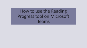 How to use the Reading Progress tool on