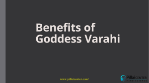 Benefits of Goddess Varahi - Pillaicenter