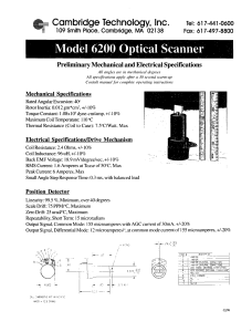 Cambridge Technology Model 6200 Optical Scanner