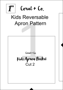 DIY Kids Reversable Apron Pattern