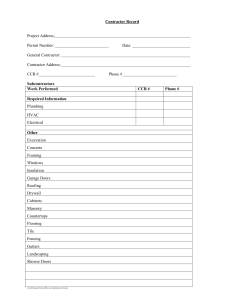 Subcontractor List Form
