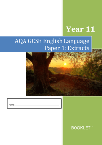 language paper 1 booklet