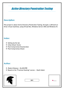 Active Directory Penetration Testing Guide