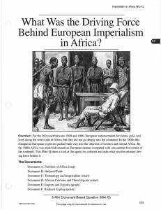 European Imperialism in Africa Student