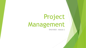 Week 2 - Project Management