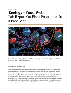 Rahil Shah | Criteria B&C | Ecology - Food Web