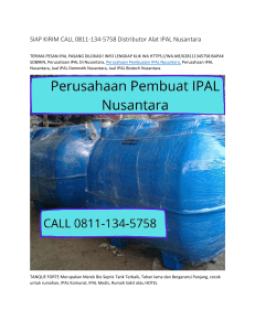 SIAP KIRIM CALL 0811-134-5758 Distributor Alat IPAL Nusantara