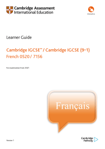 learner's guide french igcse