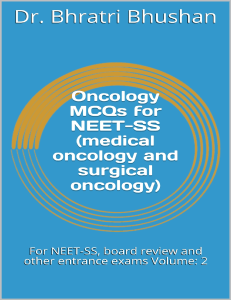 Oncology MCQs for NEET SS medical