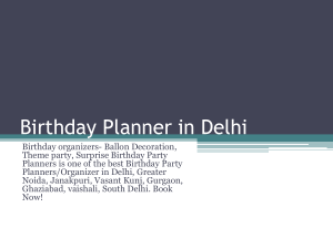 Top Birthday Planner in Delhi