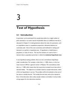 Test of Hypothesis