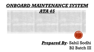 ATA 45- ONBOARD MAINTENANCE SYSTEM