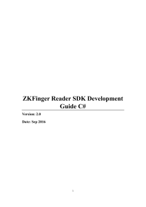 ZKFinger Reader SDK C# en V2
