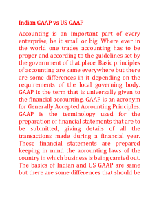 DIfference between Indian and US GAAP