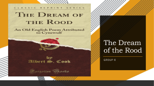 THE DREAM OF THE ROOD REPORT