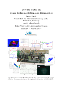 Beam Instrumentation & Diagnostics Lecture Notes