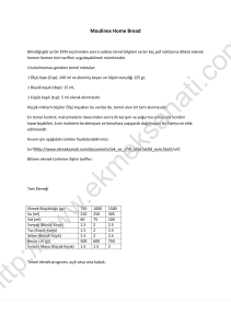 Ekmek tarifleri moulinex