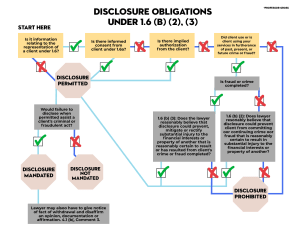 Lawyer Disclosure Obligations Flowchart: Rule 1.6(b)(2),(3)