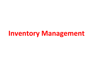 Chapter - 2 Inventory Management in Lean Operations