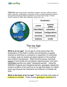 Ice Age Reading Comprehension Worksheet